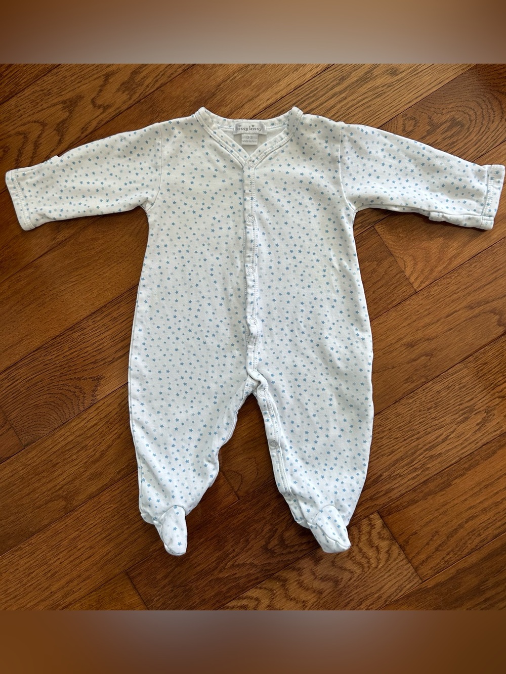 Kissy Kissy Blue Star Print Footed One-Piece